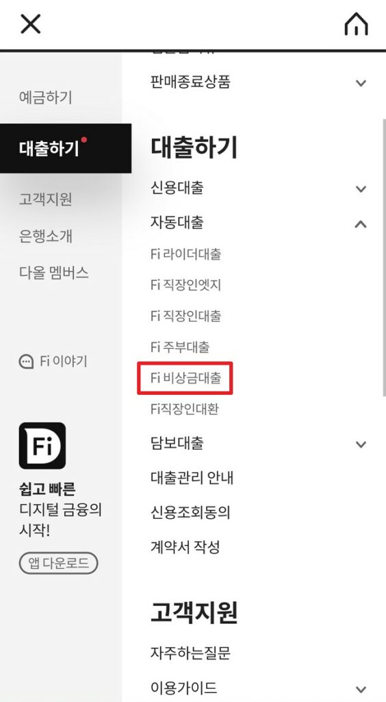 Fi비상금대출