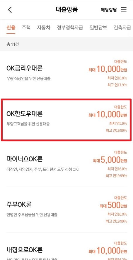 ok한도우대론