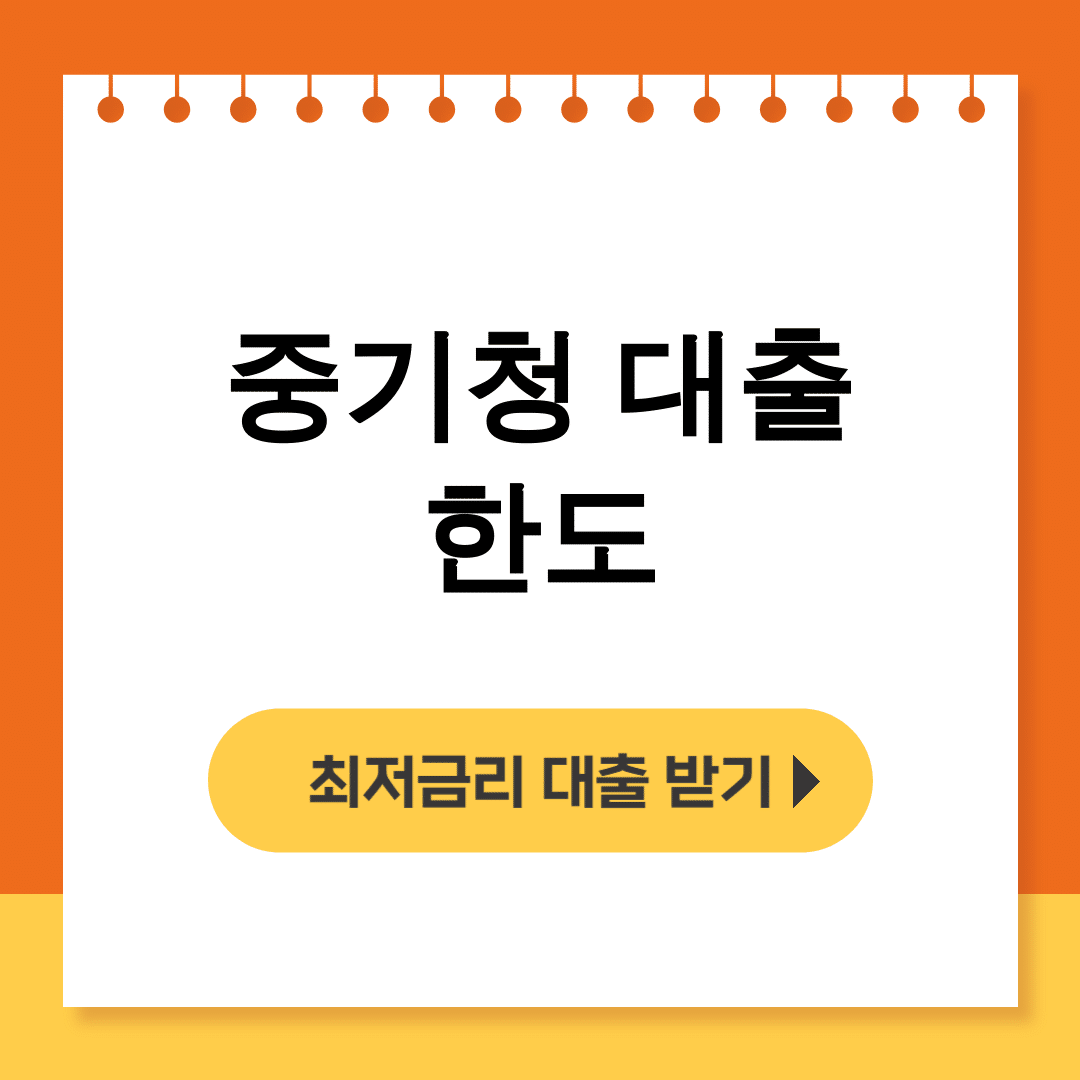 중기청 대출 한도