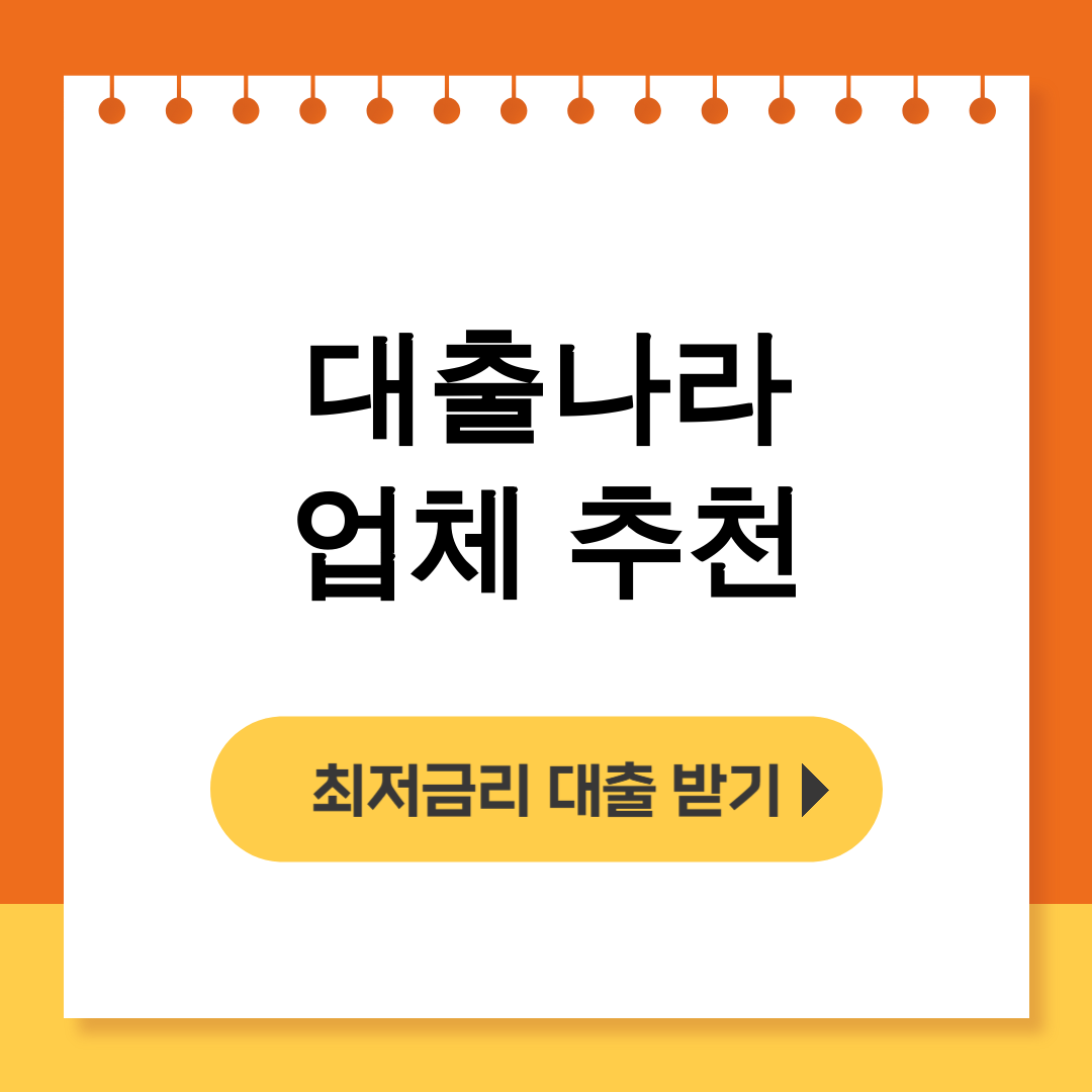대출나라 업체 추천