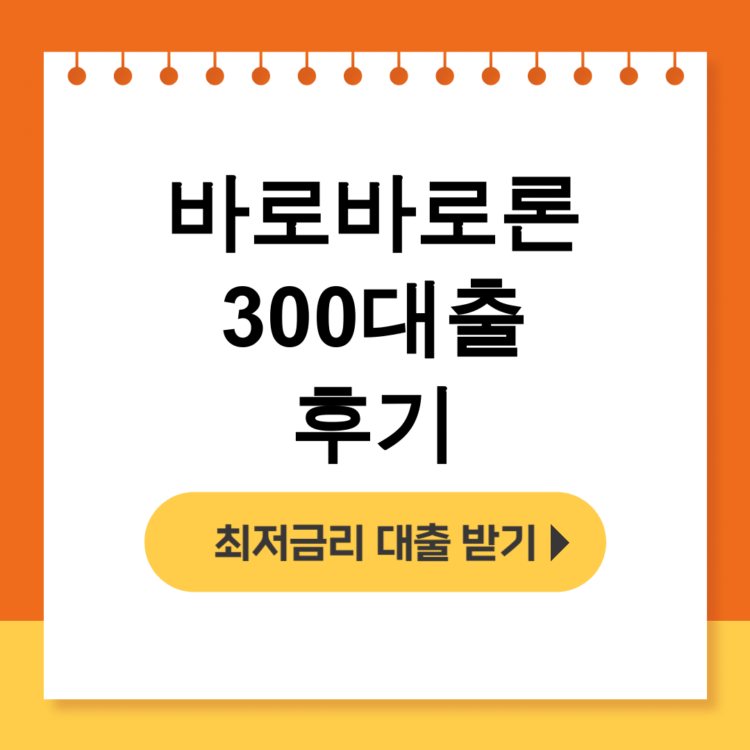 바로바로론 300대출 후기