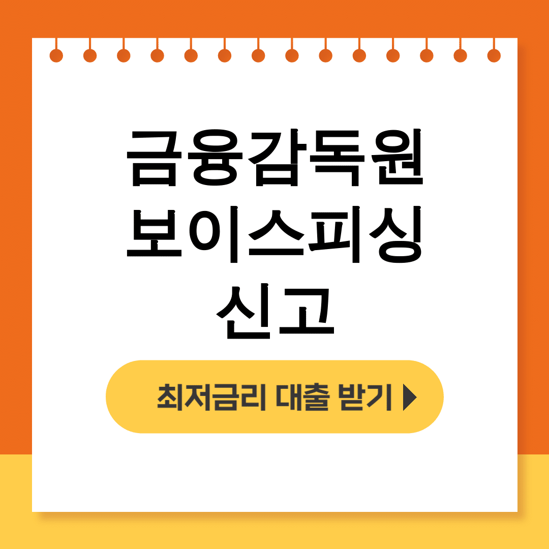금융감독원 보이스피싱 신고