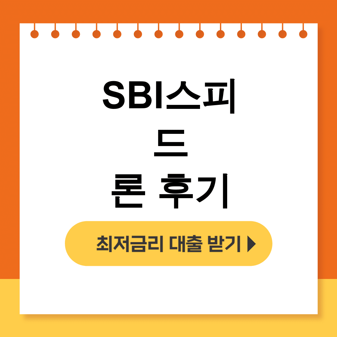SBI스피드 론 후기